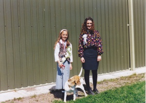 As a young handler in 1993 with judge, BIS JH