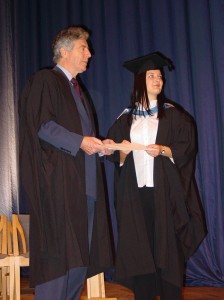 At graduation in 2001, Marina also won a special award for best feature.